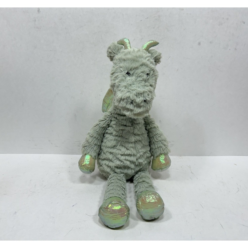 Jellycat Dainty Dragon Medium Green Soft Iridescent‎ Plush Retired